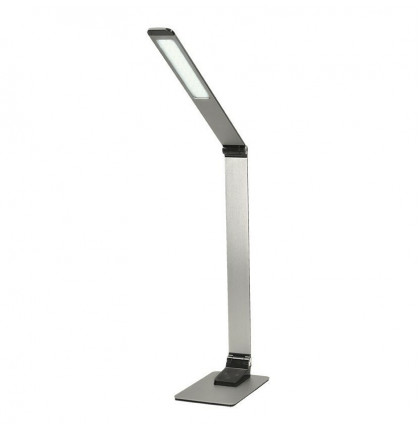 LED stmívatelná stolní lampa 11W, 550Lm, 2700 - 6000K, USB, broušený hliník